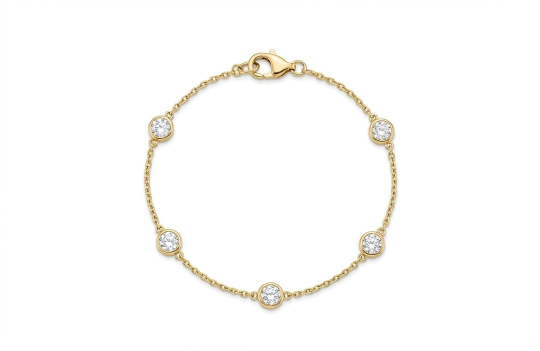 1.37ct TW Yellow Gold Lab-Grown Diamond Bracelet – 7”