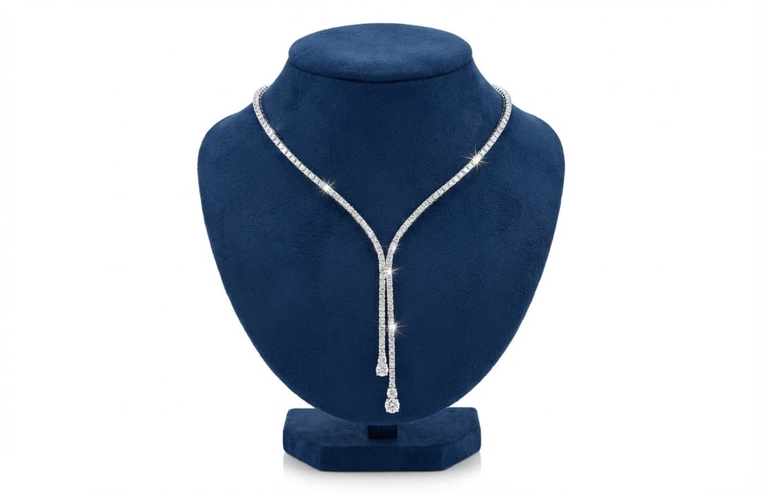 13.8ct TW Lab-Grown Diamond Tennis Necklace