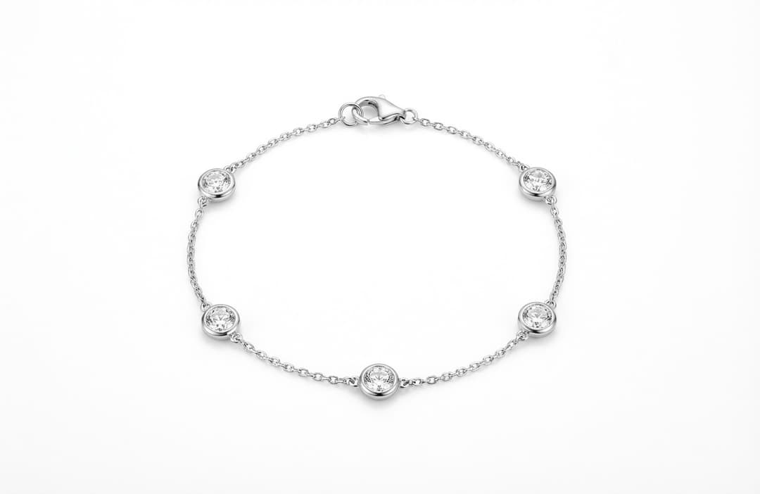 1.65ct TW White Gold Lab-Grown Diamond Bracelet – 7”